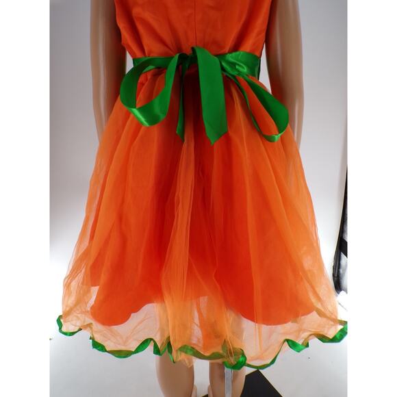 Dance Costume Ibtom Halloween Pumpkin Medium Child Dress Orange Jazz - Picture 7 of 7